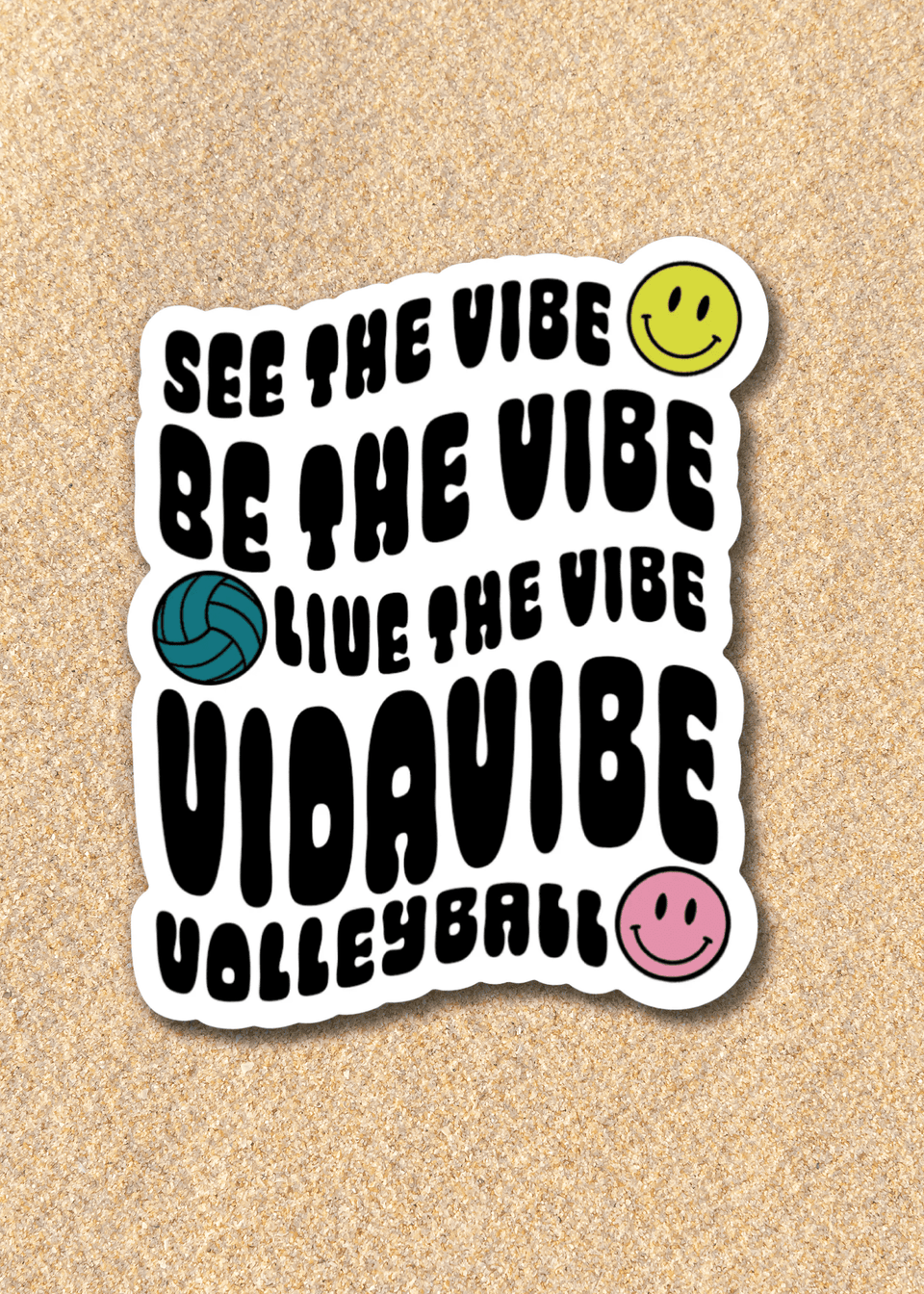 Be The Vibe Volleyball Sticker